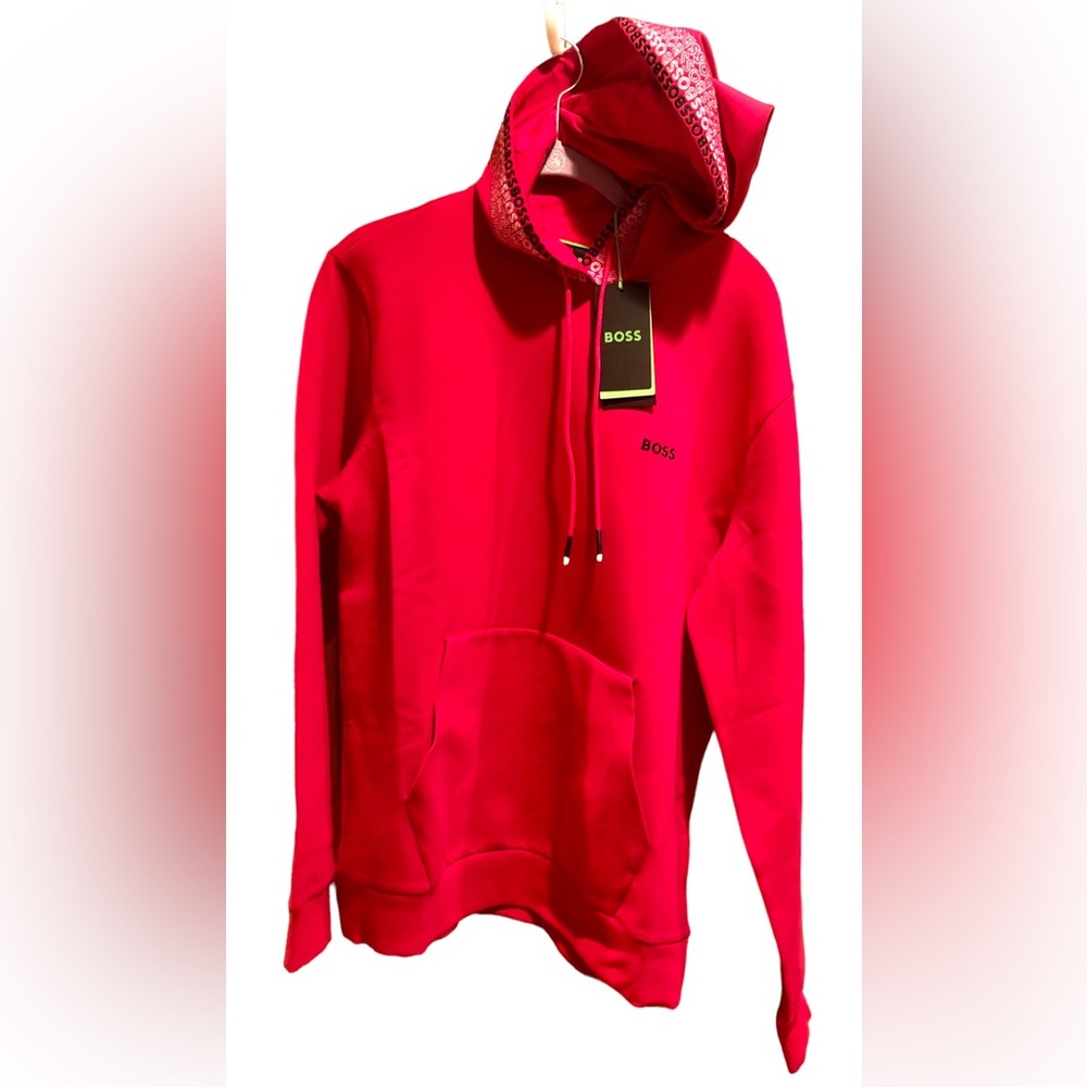 Hugo Boss Hoodie (Burgundy) (Size - Medium) Premium Quality Design